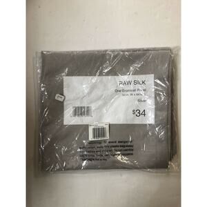 Raw Silk 50" x 84" Window Single Panel Grommet Raw Silk SILVER A9Z161